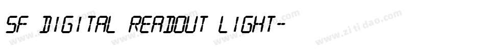 SF Digital Readout Light字体转换